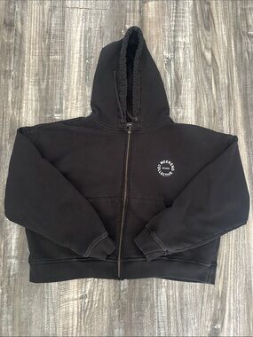 ASOS Weekend Collective Women’s Cotton Full Zip Boxy/Cropped Hoodie, size 12